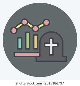 Ícone Mortalidade. relacionado com o símbolo de Seath. cor mate style. ilustração simples