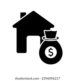 Icon a mortgage, isolated against a clean background.