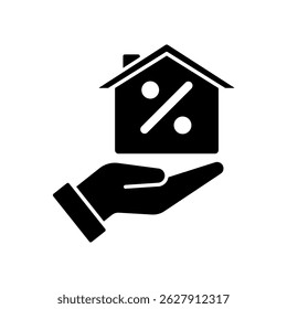 Icon a mortgage, isolated against a clean background.