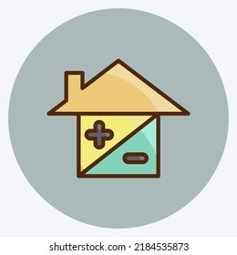Icon Mortgage. suitable for education symbol. flat style. simple design editable. design template vector. simple illustration