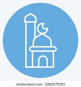 Icon Mosque. related to Eid Al Fitr symbol. islamic. ramadhan. simple illustration1