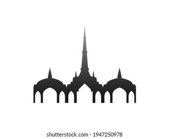 ícono de una mezquita con minaretes altísimos
