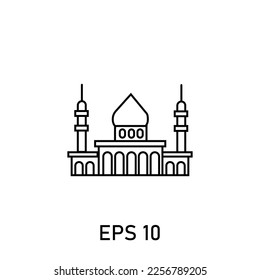 icon of a mosque where Muslims worship
for any purpose. Web design, mobile app.