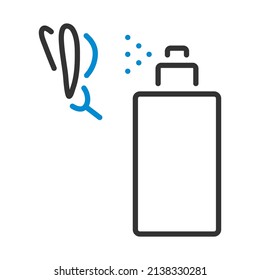 Icon Of Mosquito Spray. Editable Bold Outline With Color Fill Design. Vector Illustration.