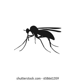 Icon Of Mosquito, Vector Illustration 