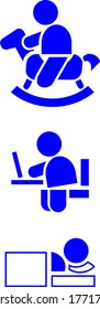 
icon of the most common children's daily activities