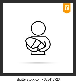 Icon of mother holding newborn baby