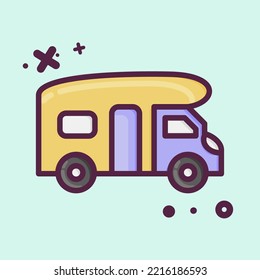 Icon Motor Automotive. suitable for Automotive symbol. MBE style. simple design editable. design template vector. simple illustration
