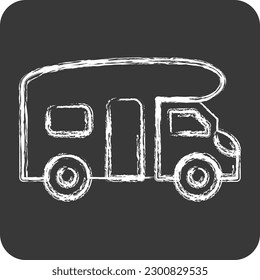 Icon Motor Automotive. suitable for Automotive symbol. chalk Style. simple design editable. design template vector. simple illustration