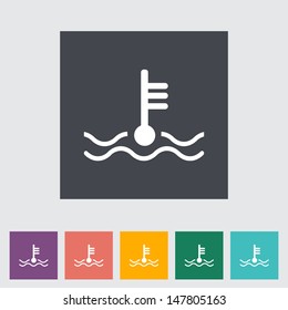 Icon of motor temperature. Vector illustration.