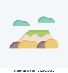 Icon Mount kilimanjaro. related to Kenya symbol. flat style. simple design editable. simple illustration