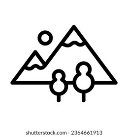 icon mountain landscape, editable file