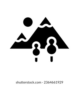 Symbol-Berglandschaft, bearbeitbare Datei