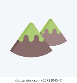 Icon Mountain. related to Native American symbol. flat style. design editable