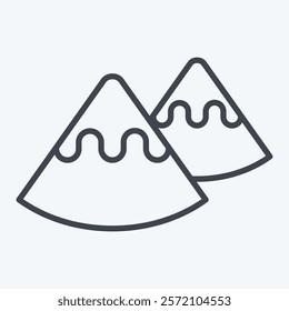 Icon Mountain. related to Native American symbol. line style. design editable