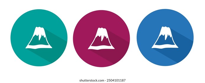 Icon for mountain vector illustration in flat.