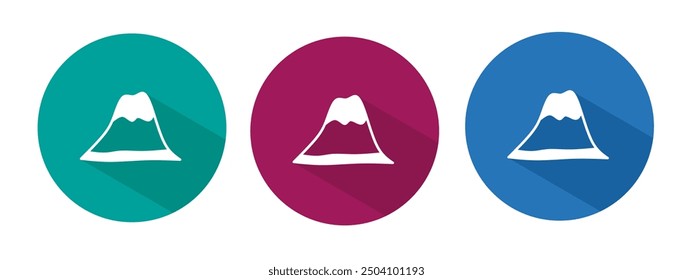 Icon for mountain vector illustration in flat.