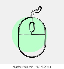 Icon mouse. Computer components elements. Icon in color spot style.