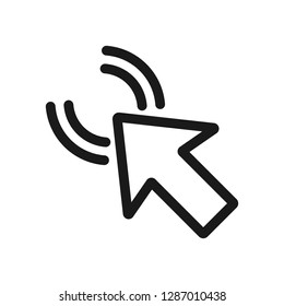 Icon of Mouse Cursor, Mouse Pointer, Mouse Arrow. Editable vector stroke