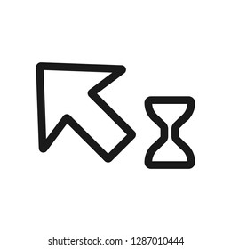 Icon of Mouse Cursor, Mouse Pointer, Mouse Arrow. Editable vector stroke