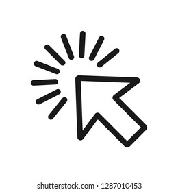 Icon of Mouse Cursor, Mouse Pointer, Mouse Arrow. Editable vector stroke