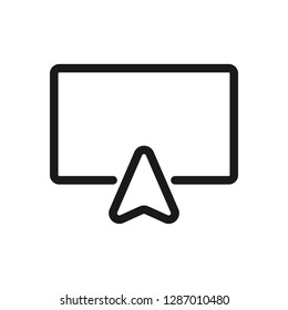 Icon of Mouse Cursor, Mouse Pointer, Mouse Arrow. Editable vector stroke