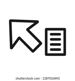 Icon of Mouse Cursor, Mouse Pointer, Mouse Arrow. Editable vector stroke