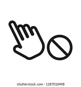 Icon of Mouse Cursor, Mouse Pointer, Mouse Arrow. Editable vector stroke