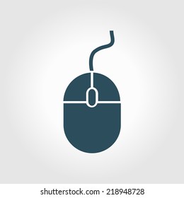 icon of mouse. Flat design 