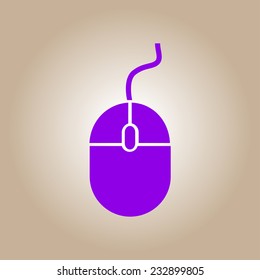 icon of mouse. Flat design 