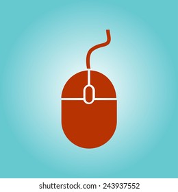 icon of mouse. Flat design 