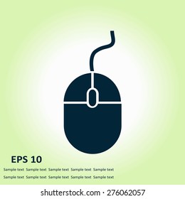 icon of mouse. Flat design 