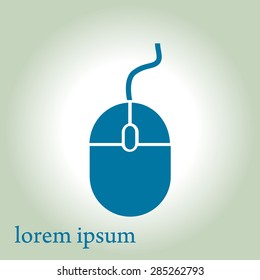 icon of mouse. Flat design 