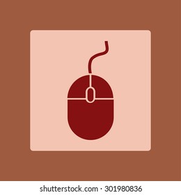 icon of mouse. Flat design 