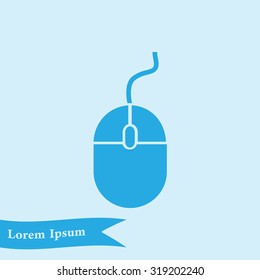 icon of mouse. Flat design 
