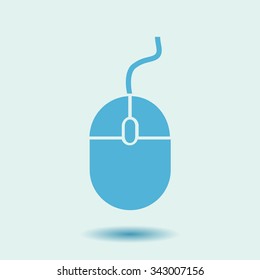 icon of mouse. Flat design 