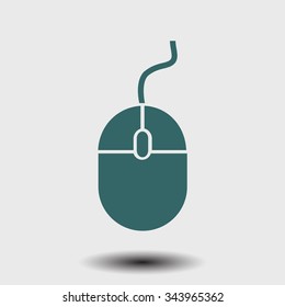icon of mouse. Flat design 