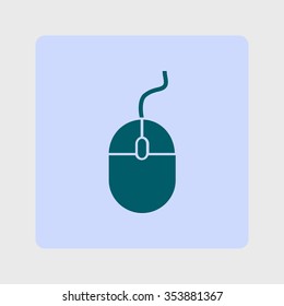 icon of mouse. Flat design 