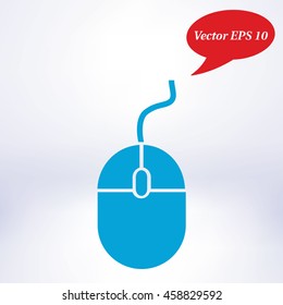 icon of mouse. Flat design 
