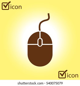 icon of mouse. Flat design 