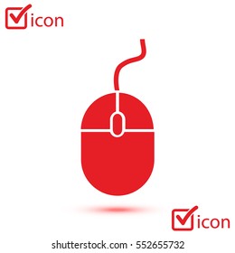 Icon of mouse.
 Flat design style.