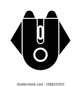 Icon mouse in glyph style. vector illustration and editable stroke. Isolated on white background.