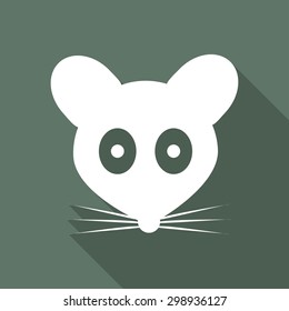 Icon Mouse with a long shadow