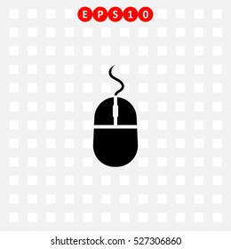 Icon of mouse on gray background. All elements mouse for web design and decoration of greeting cards.