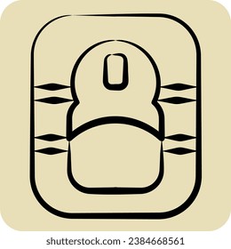 Icon Mouse Pad. related to Computer symbol. hand drawn style. simple design editable. simple illustration