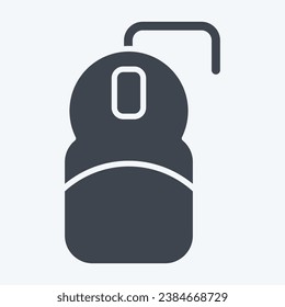 Icon Mouse. related to Computer symbol. glyph style. simple design editable. simple illustration