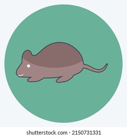 Icon Mouse. suitable for animal symbol. flat style. simple design editable. design template vector. simple symbol illustration