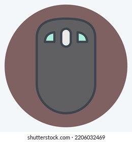 Icon Mouse. suitable for Computer Components symbol. color mate style. simple design editable. design template vector. simple illustration