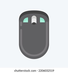 Icon Mouse. suitable for Computer Components symbol. flat style. simple design editable. design template vector. simple illustration