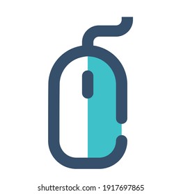 icon mouse using filled line style and blue color